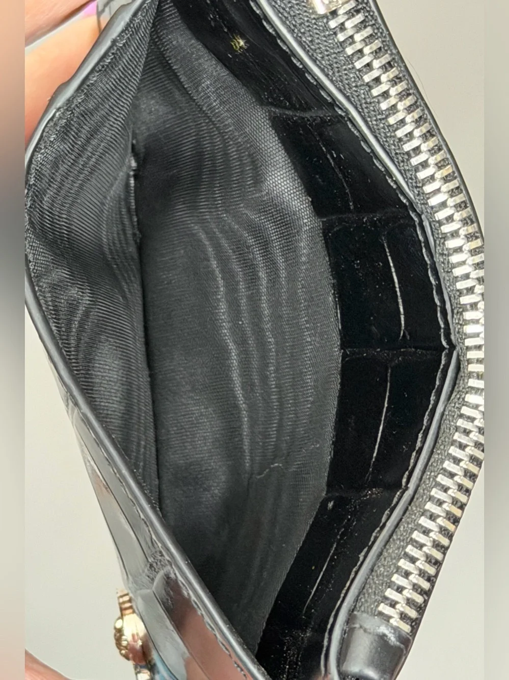 Versace black croc medusa biggie zipper card holder - Picture 8 of 8